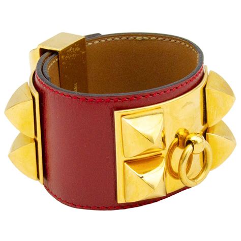 hermes collier de chien red bracelet